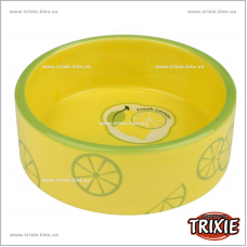 Миска для собак TRIXIE Fresh Fruits (Размер: 0,8л/16см, Цвет: желтая)