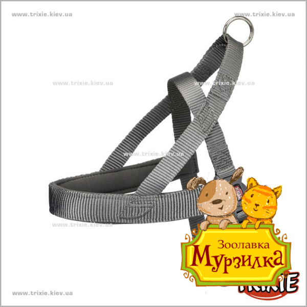 Шлея норвежская Premium-TRIXIE (L–XL: 68–88см/50мм,графит)