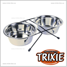 Подставка с мисками  для кошек TRIXIE (Размер: 2 × 0.75 l/ø 15 см)