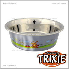 Миска стальная для собак TRIXIE (Размер: 0.875л/o17см)