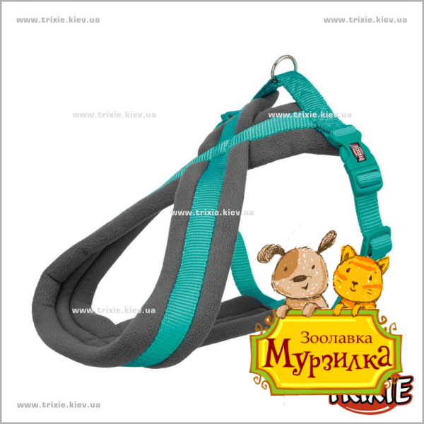 Шлея Premium-TRIXIE (S: 35-65 см/20 мм, океан) Шлея Premium-TRIXIE (S: 35-65 см/20 мм, океан)
