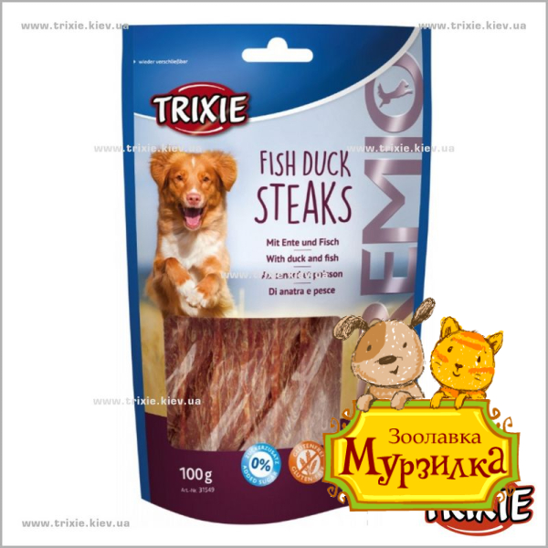 Лакомство для собак TRIXIE Fish Duck Steaks