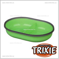 Миска двойная для собак TRIXIE - SureFeed (Цвет: зеленый)