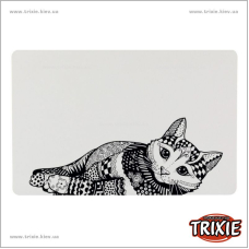 Коврик под миску TRIXIE  (44х28 см, белый/черный)