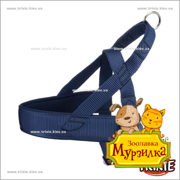Шлея норвежская Premium-TRIXIE (L: 60–76см/40мм,индиго) Шлея норвежская Premium-TRIXIE (L: 60–76см/40мм,индиго)