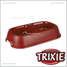 Миска двойная для кошки TRIXIE - пластмассовая