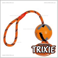 Резиновый мяч на канате для собак TRIXIE