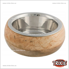Миска в деревянной рамке для  собак TRIXIE (Размер: 0,75л/19см)