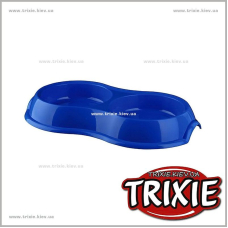 Миска двойная  для кошки TRIXIE - пластмассовая