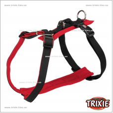 Шлея Comfort Soft-TRIXIE (M-L, 52–75см/25мм, чёрный/красный)