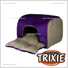 Лежак-пещера  для кошки TRIXIE- Hollis (Цвет: фиолет/песочный)