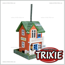 Кормушка для птиц TRIXIE - уличная, дерево, красная Кормушка для птиц TRIXIE - уличная, дерево, красная