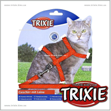 Шлейка с поводком для кошек TRIXIE - с отражателем, нейлон Шлейка с поводком для кошек TRIXIE - с отражателем, нейлон