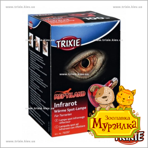 Инфракрасная лампа для террариума TRIXIE (Размер: 80х108мм, Производительность: 100 Вт)