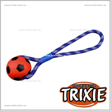 Футбольный мяч на петле для собак TRIXIE (Длина: 8см/35см) Футбольный мяч на петле для собак TRIXIE (Длина: 8см/35см)