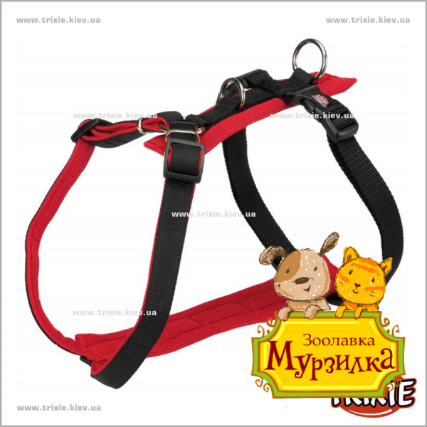 Шлея Comfort Soft-TRIXIE (42–60см/20мм, чёрный/красный) Шлея Comfort Soft-TRIXIE (42–60см/20мм, чёрный/красный)