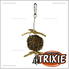 Плетеный мяч с колокольчиком для птиц TRIXIE Плетеный мяч с колокольчиком для птиц TRIXIE