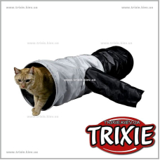 Туннель для кошки TRIXIE - полиестер (черный, серый)