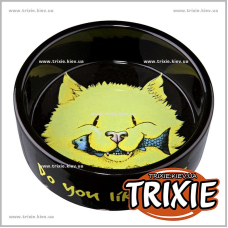 Миска  для кошки TRIXIE - керамическая, чёрная
