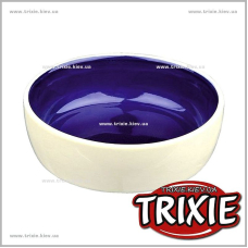 Миска керамическая для кошки TRIXIE - с синим дном