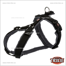 Шлея Premium trekking-TRIXIE (S–M: 44–53см/20мм,черный/графит)