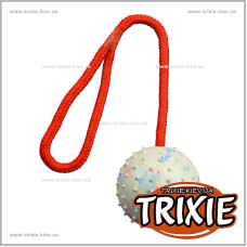 Резиновый мяч на веревке для собак TRIXIE (Длина: 7/30см)