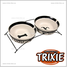 Стояк с 2мя мисками для собак TRIXIE (Размер: 2,6л/25см)