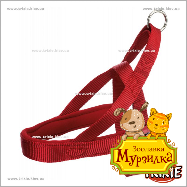 Шлея норвежская Premium-TRIXIE (M–L: 53–66см/40мм, красный)