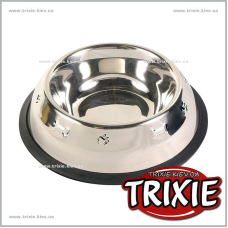 Нержавеющая миска для собак с тиснением TRIXIE (Размер:20см, Обьем:1,8л)