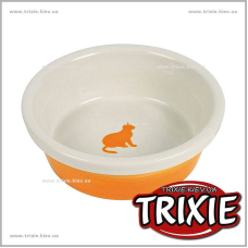Миска для кошки TRIXIE - керамическая, с рисунком кошки Миска для кошки TRIXIE - керамическая, с рисунком кошки