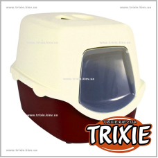 Туалет-домик для котов TRIXIE - Vico (Размер:40х40х56см, Цвет: бордовый/крем)